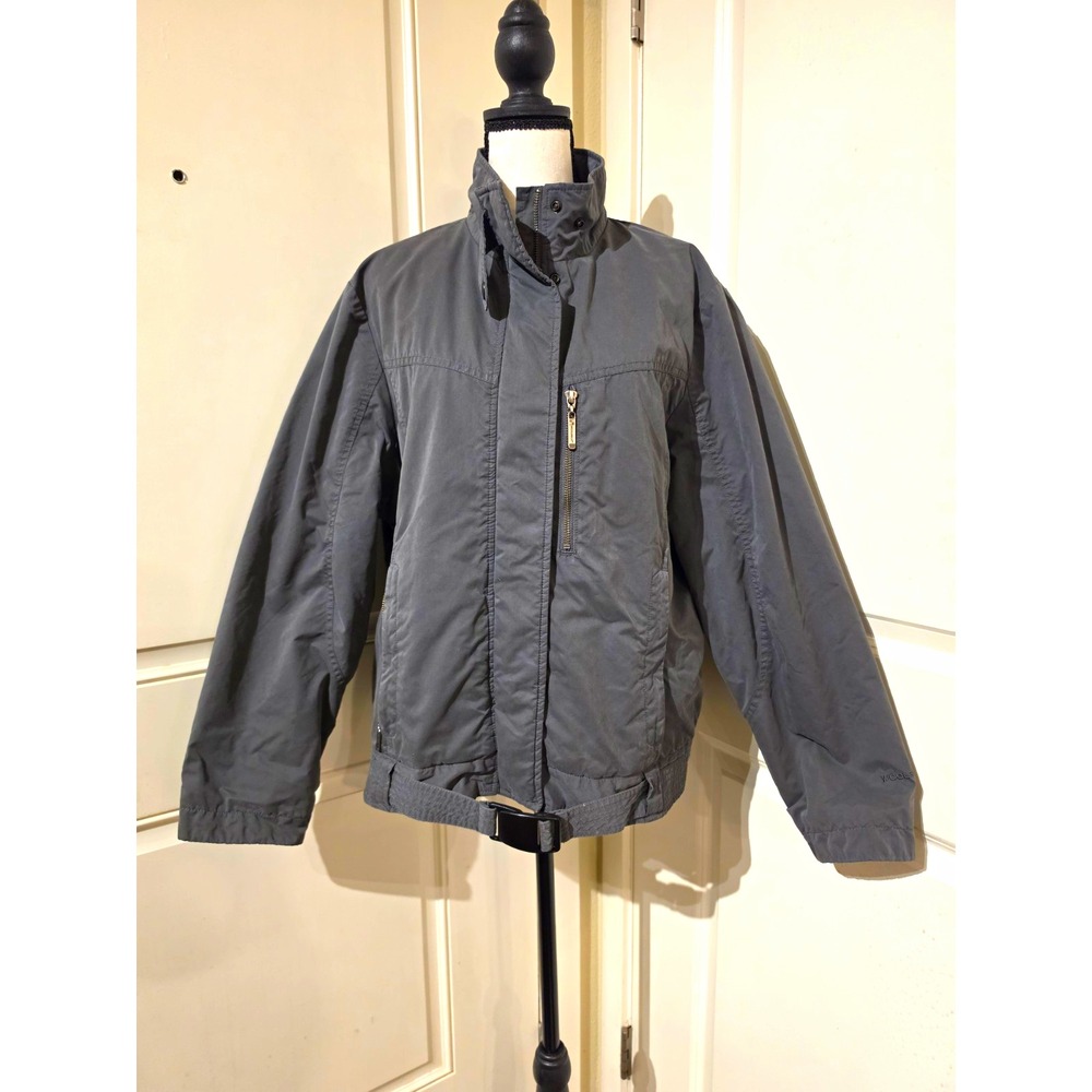 Woolrich Smoke Women's Gray Full Zip Lined Collared Jacket Zip Pockets XL